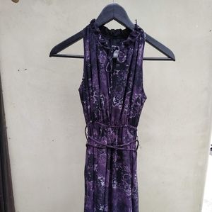Converse One Star purple pattered dress